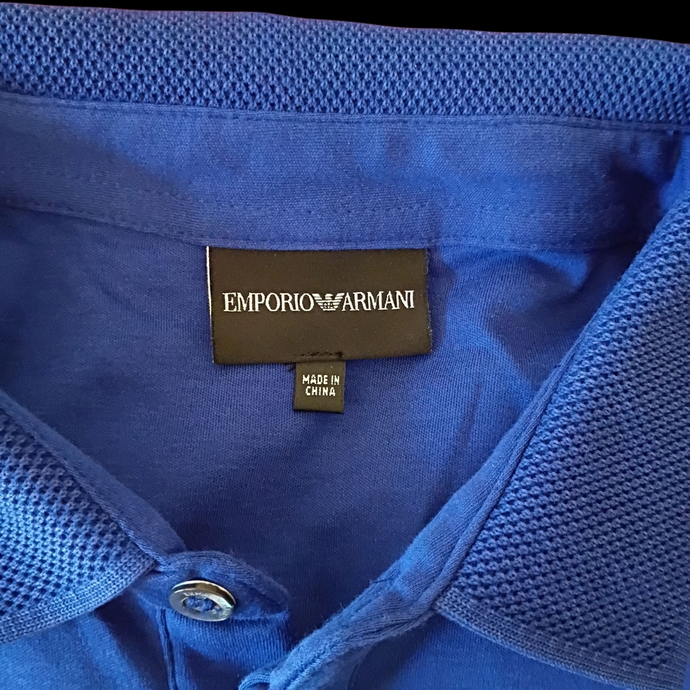 Emporio Armani Deep Blue Polo Shirt - Picture 2 of 6